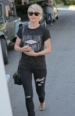 JULIANNE HOUGH Leaves a Hair Salon in West Hollywood