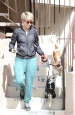 JULIANNE HOUGH Takes Her Dogs for a Walk in Los Angeles