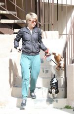 JULIANNE HOUGH Takes Her Dogs for a Walk in Los Angeles