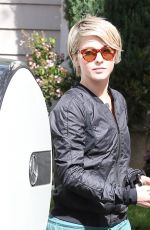 JULIANNE HOUGH Takes Her Dogs for a Walk in Los Angeles