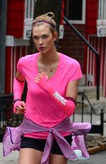 KARLIE KLOSS on the Set of New Nike Running Shoes Photoshoot