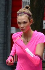 KARLIE KLOSS on the Set of New Nike Running Shoes Photoshoot