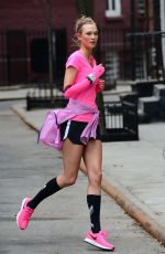 KARLIE KLOSS on the Set of New Nike Running Shoes Photoshoot
