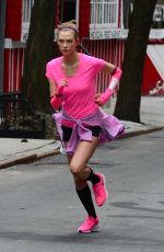 KARLIE KLOSS on the Set of New Nike Running Shoes Photoshoot