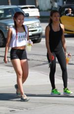 KARREUCHE TRAN with Friend Out and About in Hollywood