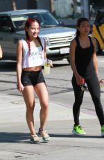 KARREUCHE TRAN with Friend Out and About in Hollywood