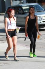 KARREUCHE TRAN with Friend Out and About in Hollywood