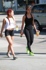 KARREUCHE TRAN with Friend Out and About in Hollywood