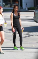 KARREUCHE TRAN with Friend Out and About in Hollywood
