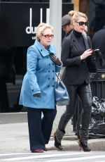 KATHERINE HEIGL in Leather Pants Out in New York