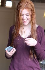 KATHERINE MCNAMARA Leaves a Salon in West Hollywood