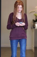 KATHERINE MCNAMARA Leaves a Salon in West Hollywood