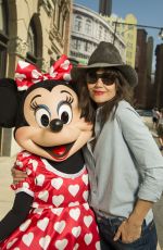KATIE HOLMES in Daiosy Dukes at Walt Disney World Resort in Florida