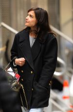 KATIE HOLMES on the Set of Dangerous Liaisons in New York