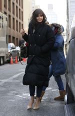 KATIE HOLMES on the Set of Dangerous Liaisons in New York