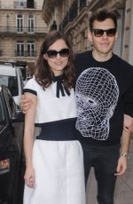 KEIRA KNIGHTLEY at Stresa Restaurant in Paris