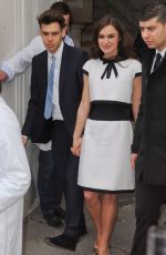 KEIRA KNIGHTLEY at Stresa Restaurant in Paris