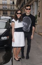 KEIRA KNIGHTLEY at Stresa Restaurant in Paris
