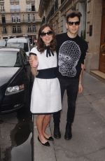 KEIRA KNIGHTLEY at Stresa Restaurant in Paris