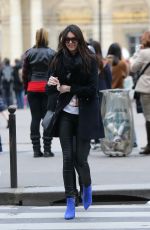 KENDALL JENNER Driving Smart Car on Her Eay to Musee du Douvre in Paris