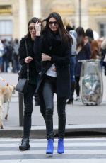 KENDALL JENNER Driving Smart Car on Her Eay to Musee du Douvre in Paris