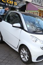 KENDALL JENNER Driving Smart Car on Her Eay to Musee du Douvre in Paris