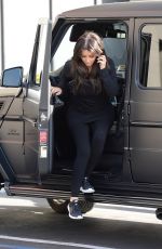 KIM and KOURTNEY KARDASHIA Arrives at a Studio in Los Angeles