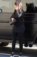 KIM and KOURTNEY KARDASHIA Arrives at a Studio in Los Angeles