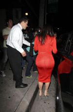 KIM KARDASHIAN and BRITTNY GASTINEAU at Crustacean Retaurant in Beverly Hills