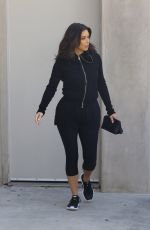 KIM KARDASHIAN in Tights Leaves a Gym in Los Angeles
