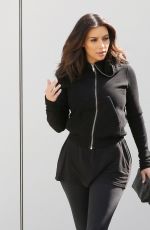 KIM KARDASHIAN in Tights Leaves a Gym in Los Angeles