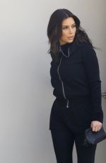 KIM KARDASHIAN in Tights Leaves a Gym in Los Angeles