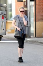KIRSTEN DUNST in Leggigns Leaves Tracy Anderson Gym in Los Angeles