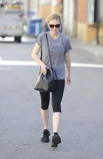 KIRSTEN DUNST in Leggigns Leaves Tracy Anderson Gym in Los Angeles