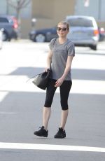 KIRSTEN DUNST in Leggigns Leaves Tracy Anderson Gym in Los Angeles