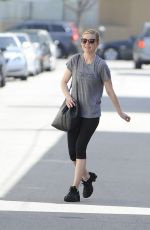 KIRSTEN DUNST in Leggigns Leaves Tracy Anderson Gym in Los Angeles