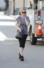 KIRSTEN DUNST in Leggigns Leaves Tracy Anderson Gym in Los Angeles