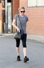 KIRSTEN DUNST in Leggigns Leaves Tracy Anderson Gym in Los Angeles