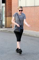 KIRSTEN DUNST in Leggigns Leaves Tracy Anderson Gym in Los Angeles