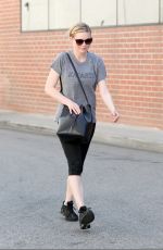 KIRSTEN DUNST in Leggigns Leaves Tracy Anderson Gym in Los Angeles