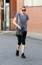 KIRSTEN DUNST in Leggigns Leaves Tracy Anderson Gym in Los Angeles