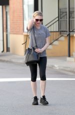 KIRSTEN DUNST in Leggigns Leaves Tracy Anderson Gym in Los Angeles