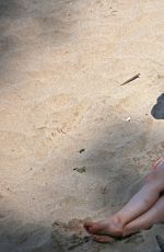 KRISTEN BELL in Bikini Bottoms on a Beach in Kapalua