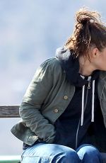 KRISTEN STEWART and JULIANNE MOORE on the Set of Still Alice