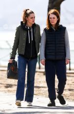 KRISTEN STEWART and JULIANNE MOORE on the Set of Still Alice