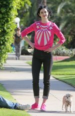 KRYSTEN RITTER in Tight Jeans Takes Her Dog for a Walk in Los Feliz