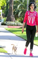 KRYSTEN RITTER in Tight Jeans Takes Her Dog for a Walk in Los Feliz