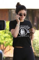 KYLIE JENNER in Tights at a Gas Station in Calabasas