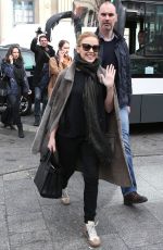 KYLIE MINOGUE Arrives at Gare du Nord in Paris