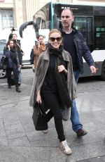 KYLIE MINOGUE Arrives at Gare du Nord in Paris